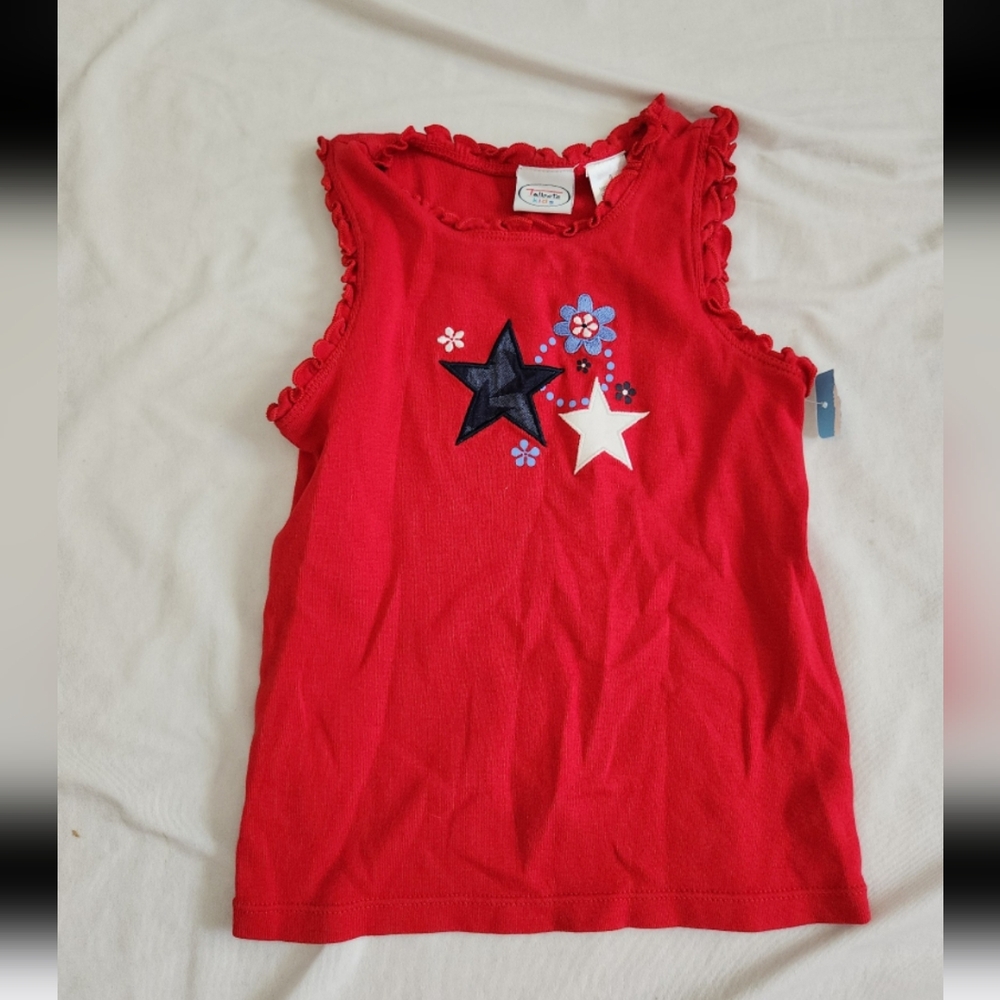 Talbots girls size 5 independence red tank top #J9